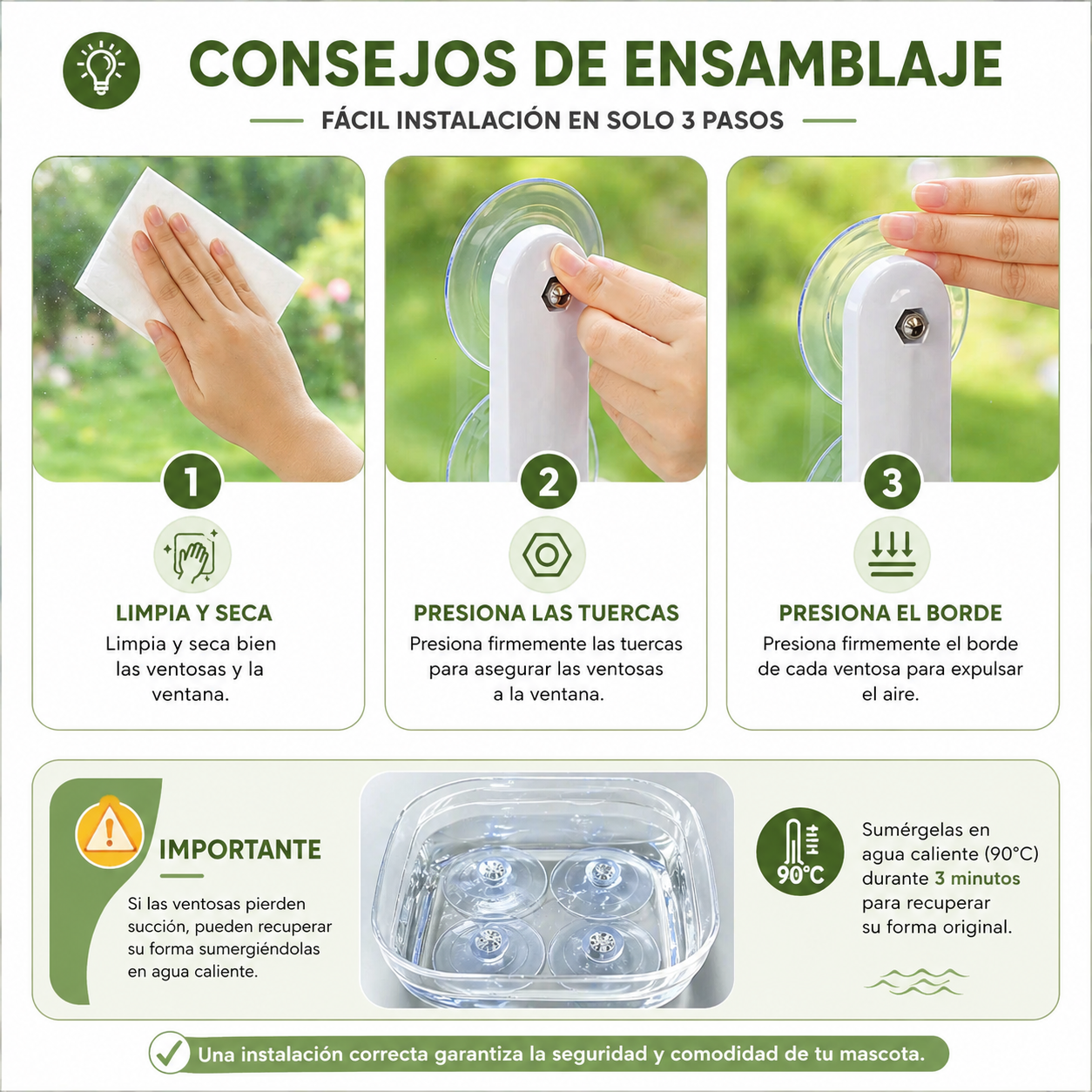 Hamaca plegable de ventana para gatos