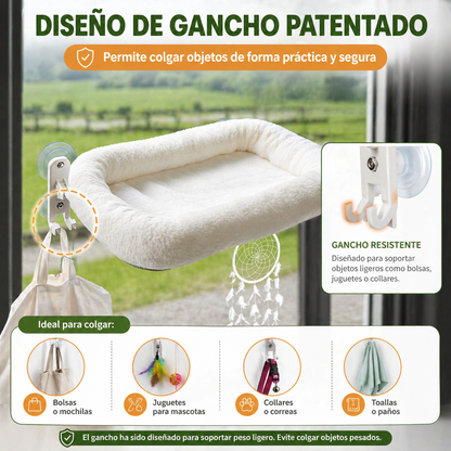 Hamaca plegable de ventana para gatos