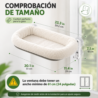 Hamaca plegable de ventana para gatos